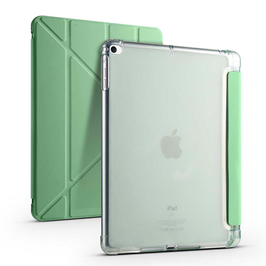 Apple iPad 9.7 2018 (6.Nesil) Kılıf Zore Tri Folding Kalem Bölmeli Standlı Kılıf