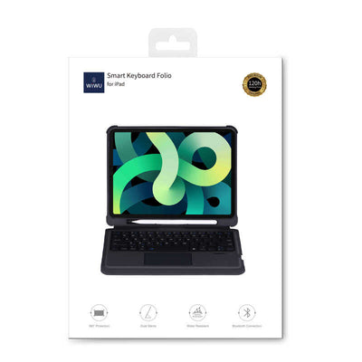 Apple iPad Air 10.9 2020 (4.Nesil) Wiwu Keyboard Folio Kablosuz Klavyeli Kılıf Siyah