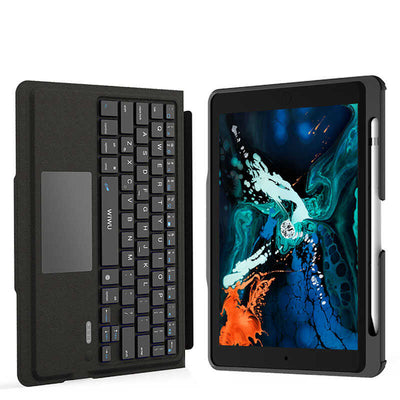 Apple iPad Air 10.9 2020 (4.Nesil) Wiwu Keyboard Folio Kablosuz Klavyeli Kılıf Siyah