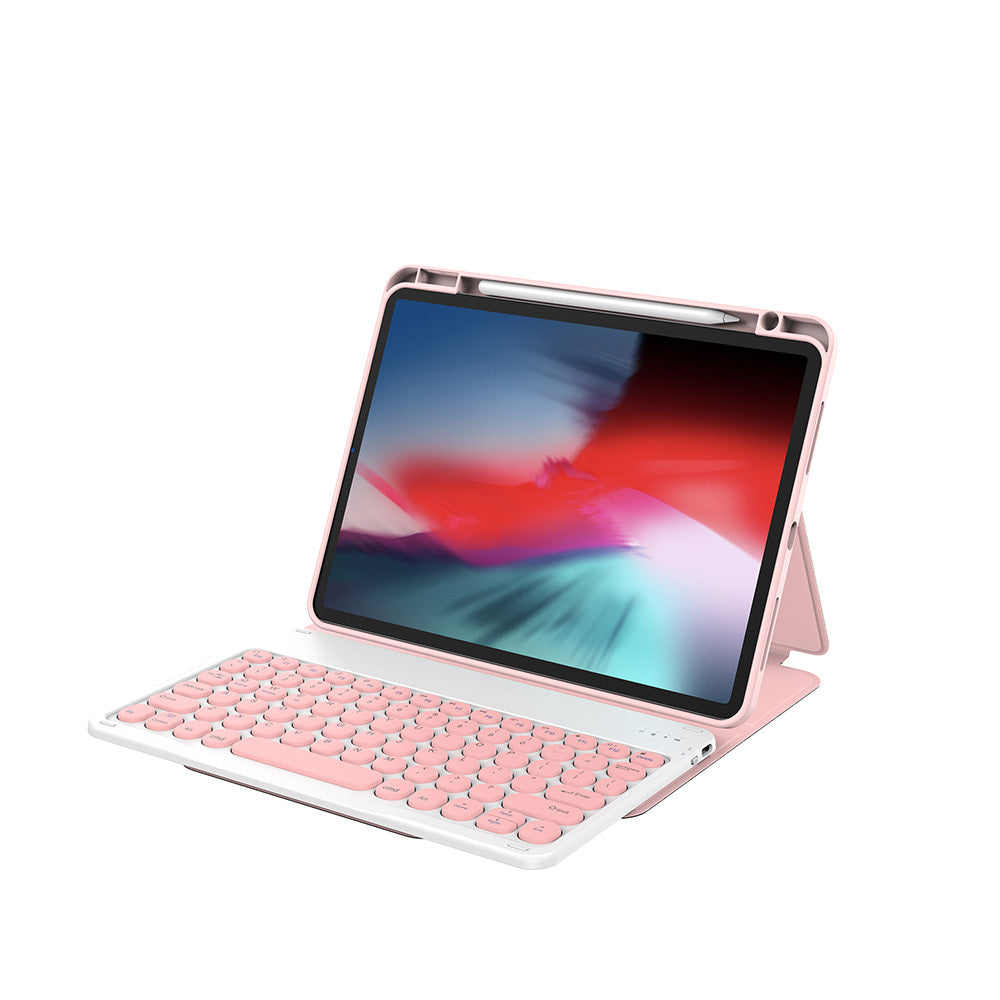 Apple iPad Air 10.9 2020 (4.Nesil) Wiwu Protective Gizli Kalem Bölmeli Klavyeli Kılıf Mavi