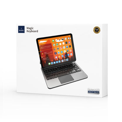 iPad Air 10.9 2022 (10.Nesil) Wiwu MK-003 Gizli Kalem Bölmeli Klavyeli Standlı Kılıf