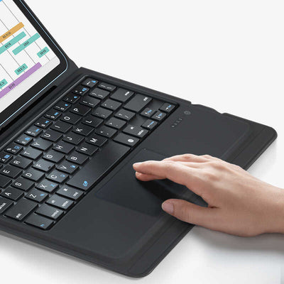 Apple iPad Air 10.9 2022 (5.Nesil) Benks Multifunctional Kablosuz Klavyeli Kılıf Siyah