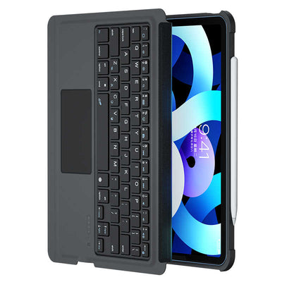 Apple iPad Air 10.9 2022 (5.Nesil) Benks Multifunctional Kablosuz Klavyeli Kılıf Siyah