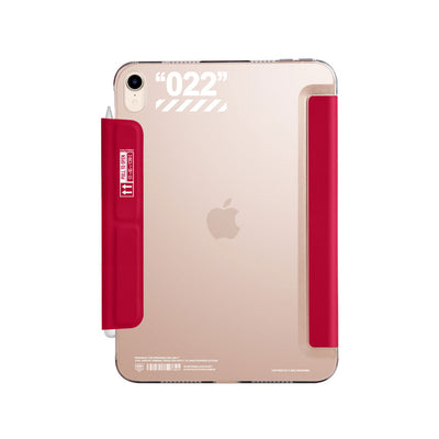 Apple iPad Air 10.9 2022 (5.Nesil) Kılıf SkinArma Kalemlikli Arkası Şeffaf Standlı Magnetik Taihi Sora Kılıf Kırmızı