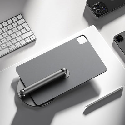 Apple iPad Air 10.9 2022 (5.Nesil) Wiwu ZM-310 360 Derece Dönebilen Magnetik Başlıklı Tablet Standı Gri