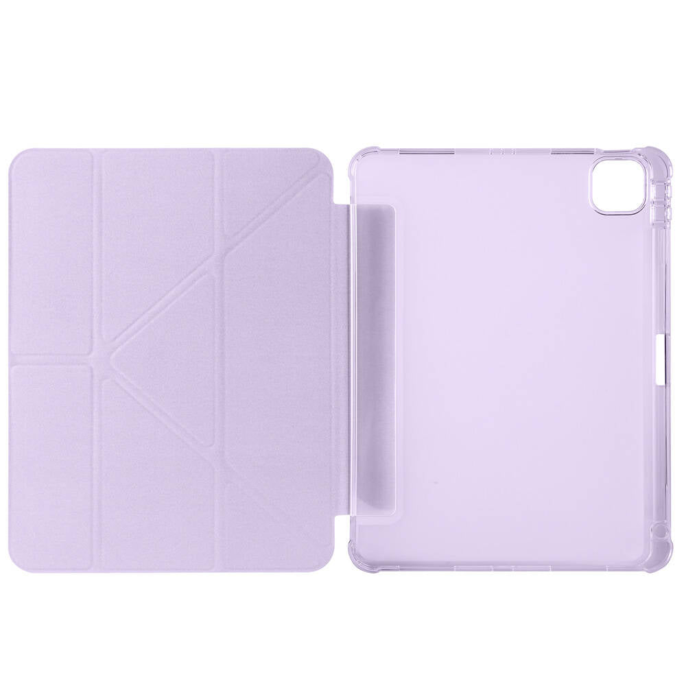 Apple iPad Air 11 2024 Kılıf Zore Tri Folding Kalem Bölmeli Standlı Kılıf Mavi