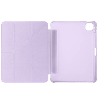 Apple iPad Air 11 2024 Kılıf Zore Tri Folding Kalem Bölmeli Standlı Kılıf Lila