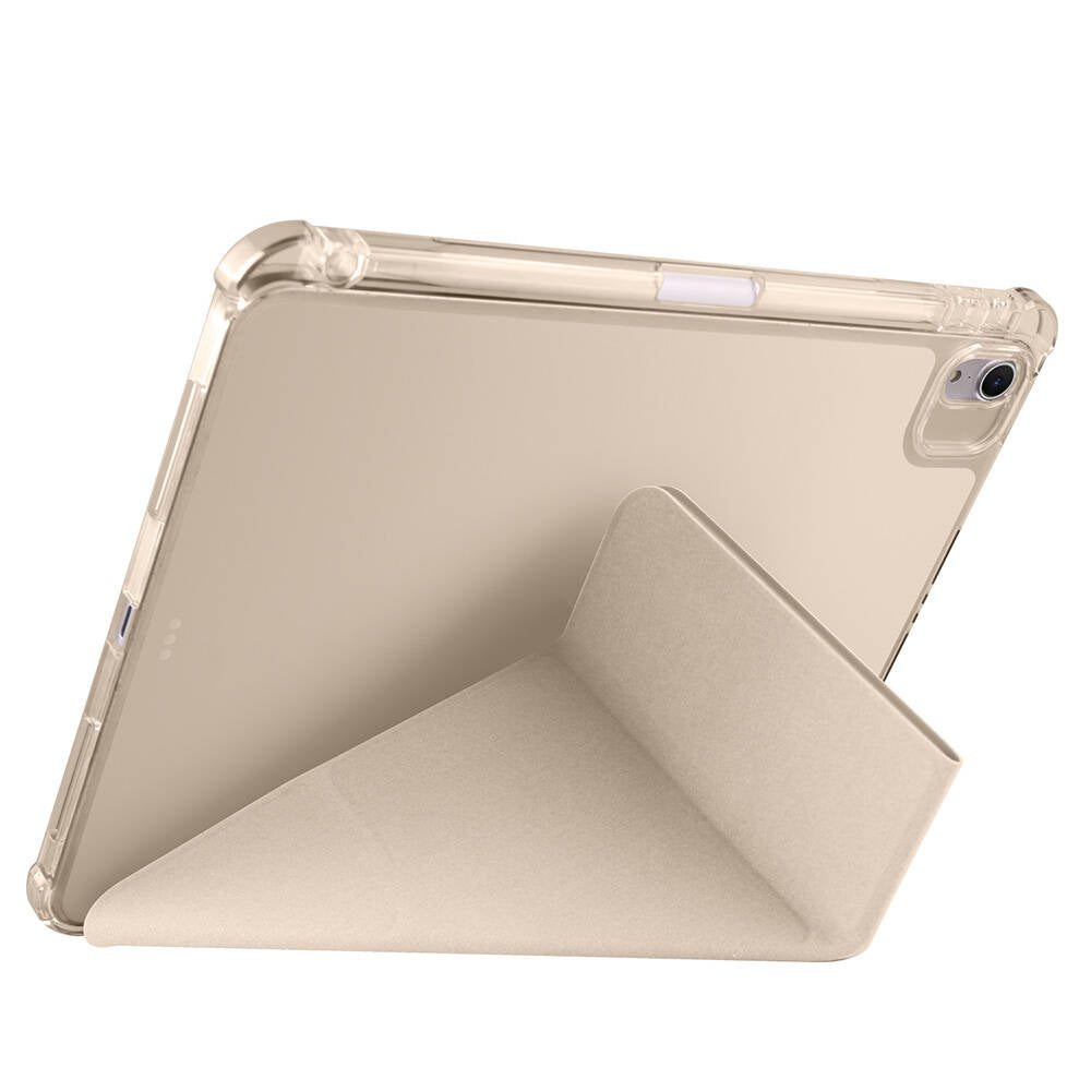 Apple iPad Air 11 2024 Kılıf Zore Tri Folding Kalem Bölmeli Standlı Kılıf Kırmızı