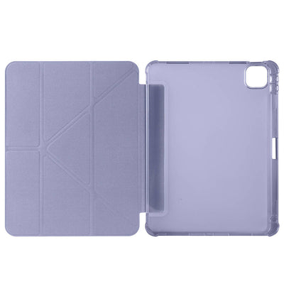 Apple iPad Air 11 2024 Kılıf Zore Tri Folding Kalem Bölmeli Standlı Kılıf Mavi