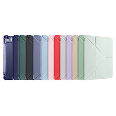 Apple iPad Air 11 2024 Kılıf Zore Tri Folding Kalem Bölmeli Standlı Kılıf Açık Yeşil