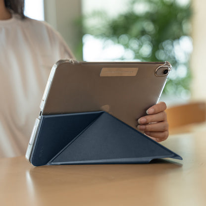 iPad Air 11 2024 Raptic Clear Folio Airbagli Şeffaf Kılıflı Katlanabilir Standlı Kılıf