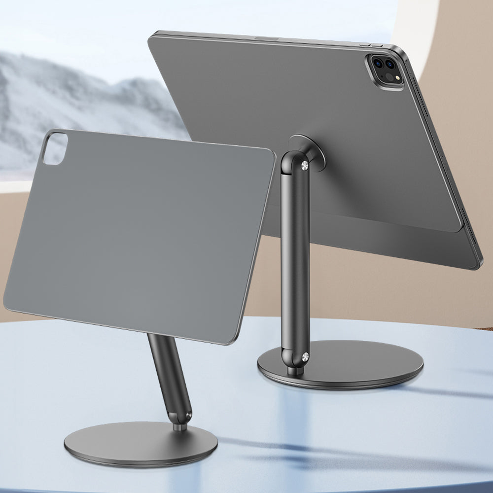 Apple iPad Air 11 2024 Wiwu ZM-310 360 Derece Dönebilen Magnetik Başlıklı Tablet Standı Gri