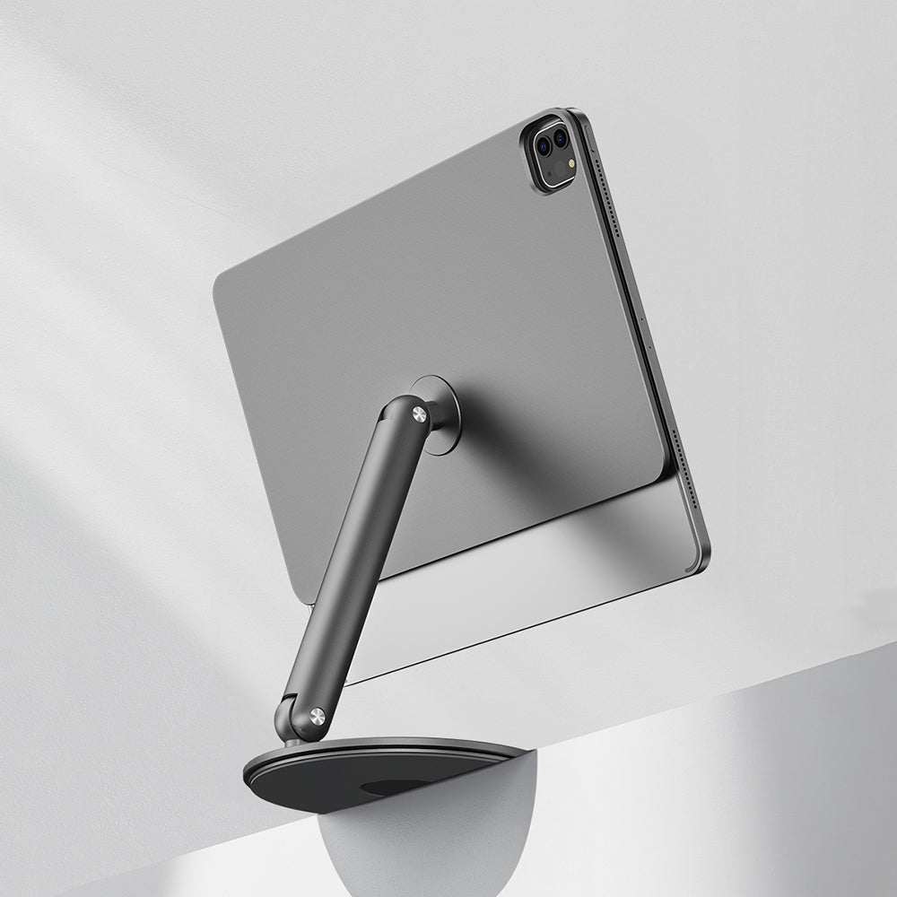 Apple iPad Air 11 2024 Wiwu ZM-310 360 Derece Dönebilen Magnetik Başlıklı Tablet Standı Gri