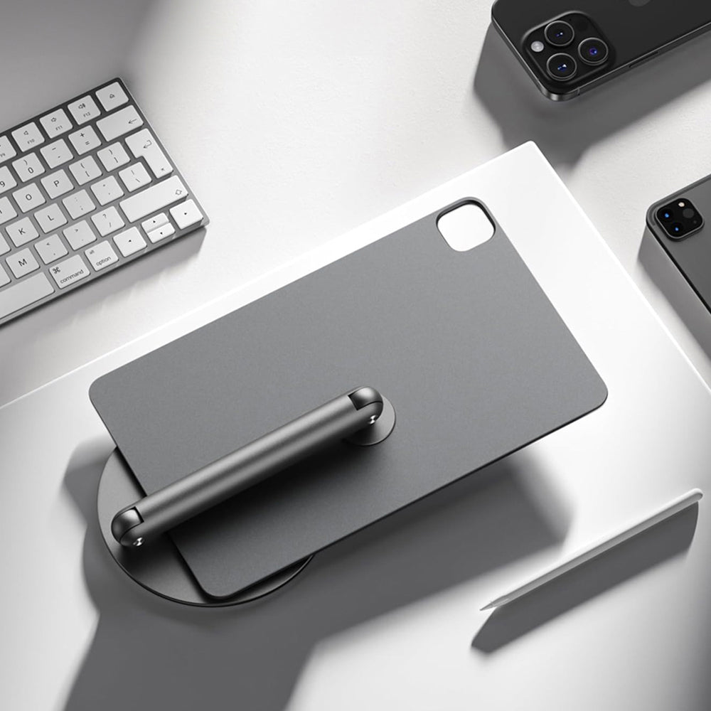 Apple iPad Air 11 2024 Wiwu ZM-310 360 Derece Dönebilen Magnetik Başlıklı Tablet Standı Gri