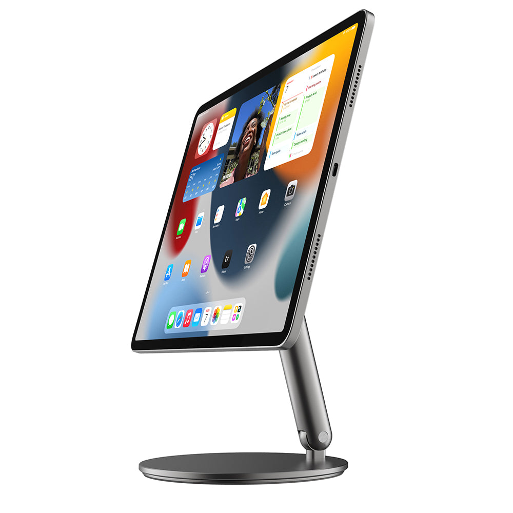 Apple iPad Air 11 2024 Wiwu ZM-310 360 Derece Dönebilen Magnetik Başlıklı Tablet Standı Gri