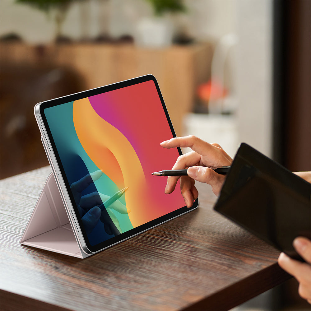 Apple iPad Air 11 2025 M3 Amazingthing Matte Pro Mag Folio Katlanabilir Magnetik Standlı Kılıf Siyah