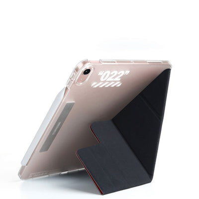 Apple iPad Air 11 2025 M3 Kılıf SkinArma Kalemlikli Arkası Şeffaf Standlı Magnetik Taihi Sora Kılıf Kırmızı