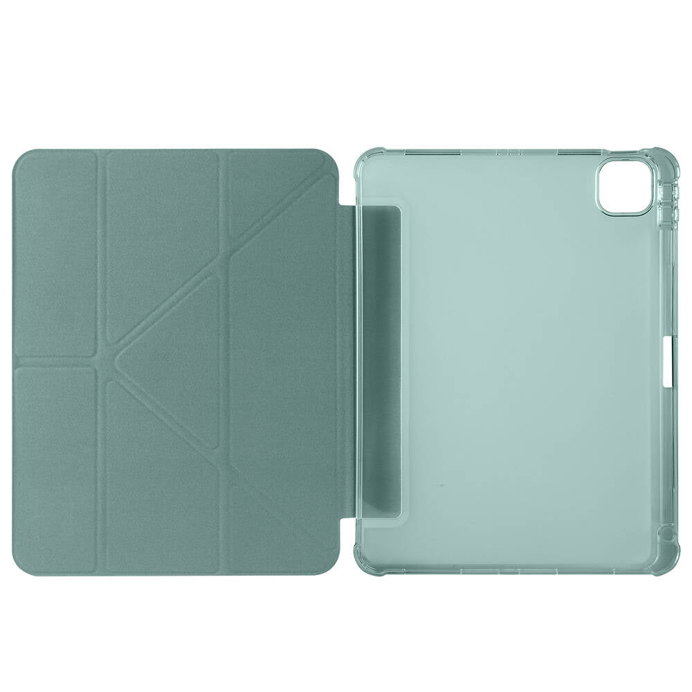 Apple iPad Air 11 2025 M3 Kılıf Zore Tri Folding Kalem Bölmeli Standlı Kılıf Açık Yeşil