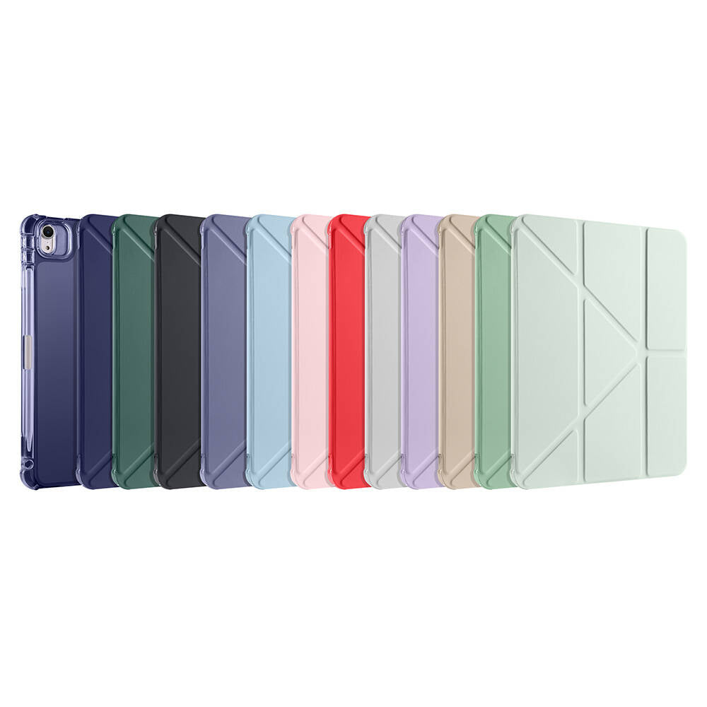 Apple iPad Air 11 2025 M3 Kılıf Zore Tri Folding Kalem Bölmeli Standlı Kılıf Gold