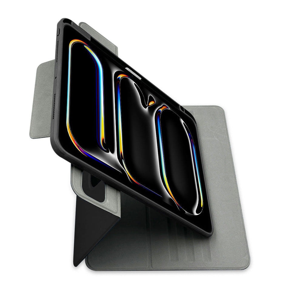 Apple iPad Air 11 2025 M3 Raptic Spin Detachable Folio PU Ayrılabilir Kalem Bölmeli Standlı Kılıf Lacivert