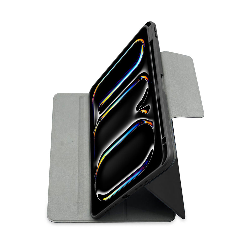 Apple iPad Air 11 2025 M3 Raptic Spin Detachable Folio PU Ayrılabilir Kalem Bölmeli Standlı Kılıf Lacivert