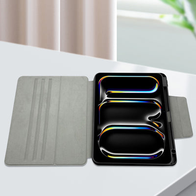 Apple iPad Air 11 2025 M3 Raptic Spin Detachable Folio PU Ayrılabilir Kalem Bölmeli Standlı Kılıf Lacivert