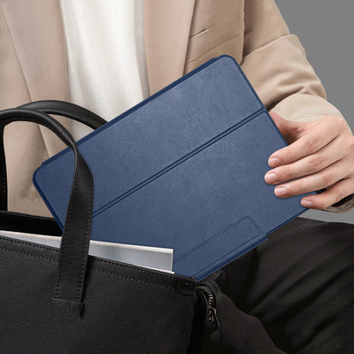 Apple iPad Air 11 2025 M3 Raptic Spin Detachable Folio PU Ayrılabilir Kalem Bölmeli Standlı Kılıf Lacivert