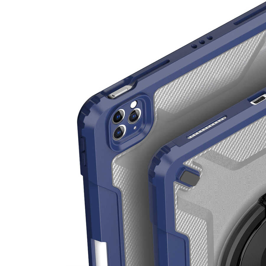 iPad Air 11 2025 M3 Wiwu Mecha Dönebilen Standlı Tablet Kılıfı