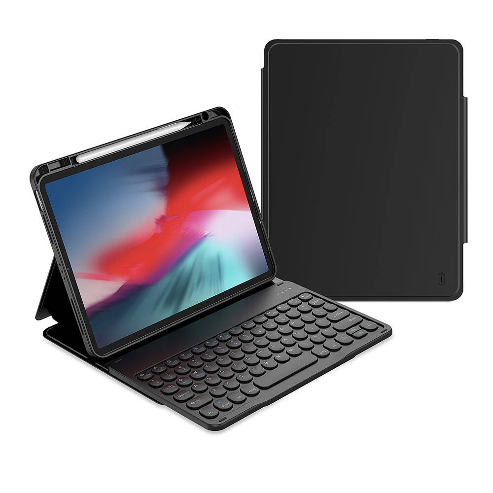 Apple iPad Air 11 2025 M3 Wiwu Protective Gizli Kalem Bölmeli Klavyeli Kılıf Siyah