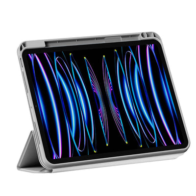 Apple iPad Air 12.9 2022 M2 Wiwu 360° Dönebilen Standlı Magnetik Koruyucu Tablet Kılıfı Gri