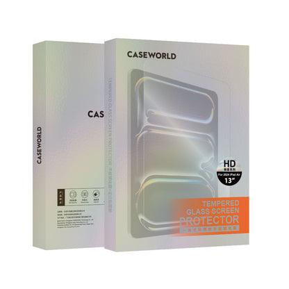 iPad Air 13 2024 CaseWorld Steel Shield Serisi Temperli Cam Ekran Koruyucu + Uygulama Aparatı