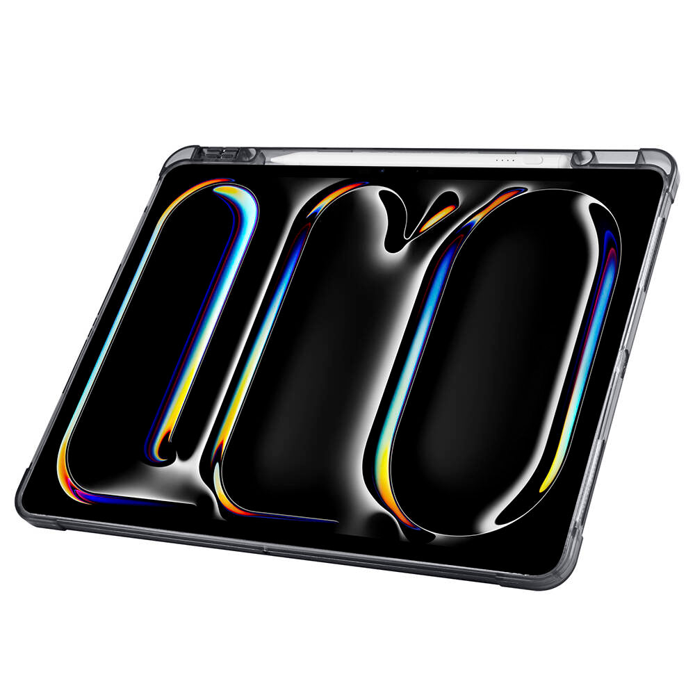 Apple iPad Air 13 2024 Kılıf Zore Tri Folding Kalem Bölmeli Standlı Kılıf Lila