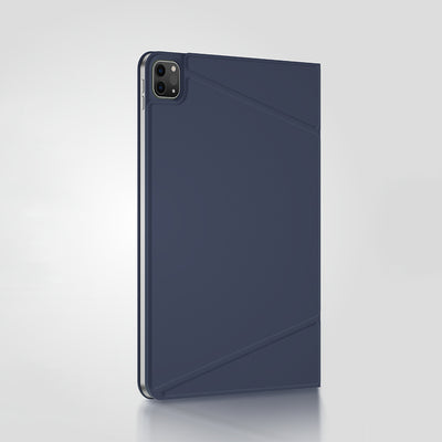 Apple iPad Air 13 2025 M3 Amazingthing Matte Pro Mag Folio Katlanabilir Magnetik Standlı Kılıf Mavi