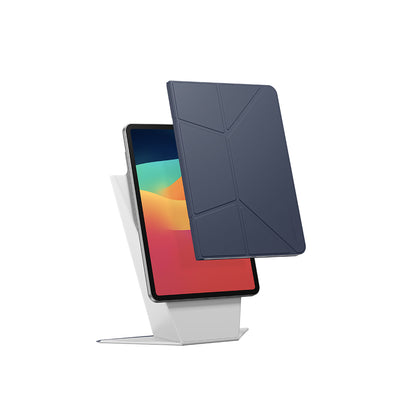 Apple iPad Air 13 2025 M3 Amazingthing Matte Pro Mag Folio Katlanabilir Magnetik Standlı Kılıf Mavi