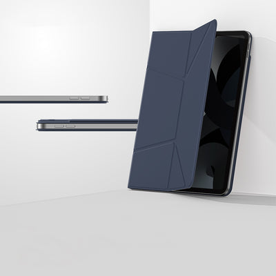 Apple iPad Air 13 2025 M3 Amazingthing Matte Pro Mag Folio Katlanabilir Magnetik Standlı Kılıf Mavi