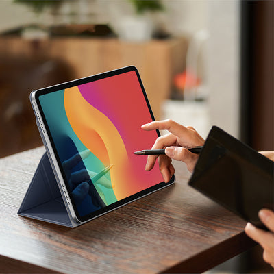 Apple iPad Air 13 2025 M3 Amazingthing Matte Pro Mag Folio Katlanabilir Magnetik Standlı Kılıf Mavi