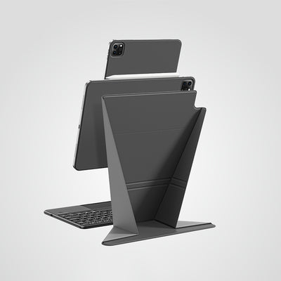 Apple iPad Air 13 2025 M3 Amazingthing Matte Pro Mag Folio Katlanabilir Magnetik Standlı Kılıf Mavi