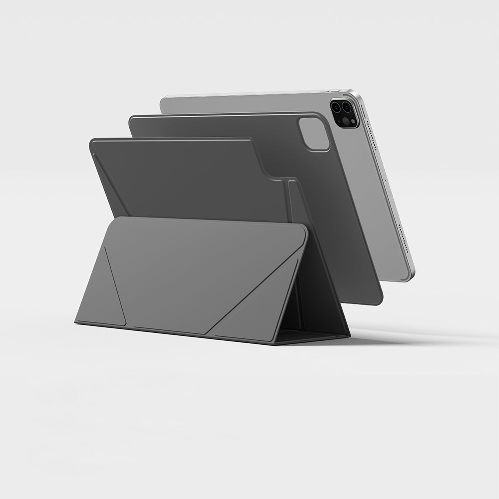 Apple iPad Air 13 2025 M3 Amazingthing Matte Pro Mag Folio Katlanabilir Magnetik Standlı Kılıf Mavi