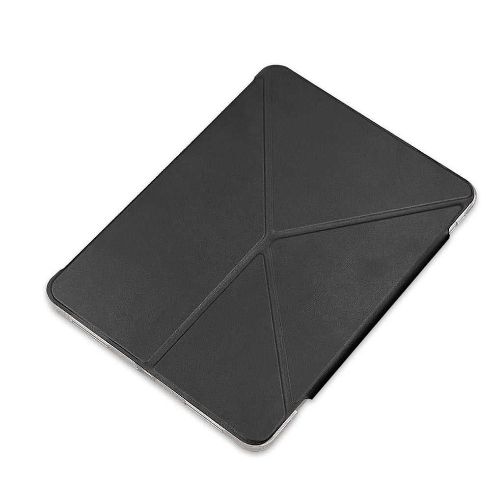 Apple iPad Air 13 2025 M3 Raptic Clear Folio Airbagli Şeffaf Kapaklı Katlanabilir Standlı Kılıf Siyah