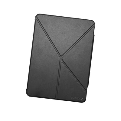 Apple iPad Air 13 2025 M3 Raptic Clear Folio Airbagli Şeffaf Kapaklı Katlanabilir Standlı Kılıf Siyah
