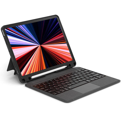 Apple iPad Air 13 2025 M3 Wiwu Mag Touch Klavyeli Standlı Kılıf Siyah