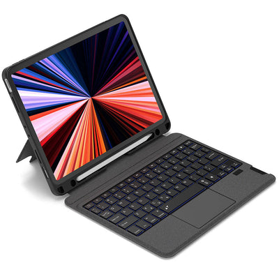 Apple iPad Air 13 2025 M3 Wiwu Mag Touch Klavyeli Standlı Kılıf Siyah