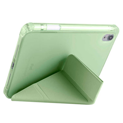 Apple iPad Mini 2021 (6.Nesil) Kılıf Zore Tri Folding Kalem Bölmeli Standlı Kılıf Mavi