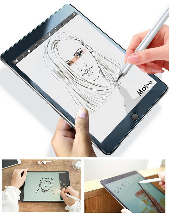 Apple iPad Mini 4 Kağıt Hisli Wiwu iPaper Like Tablet Ekran Koruyucu Renksiz