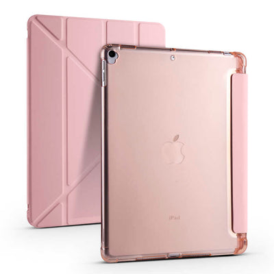 Apple iPad Pro 10.5 (7.Nesil) Kılıf Zore Tri Folding Kalem Bölmeli Standlı Kılıf Kırmızı