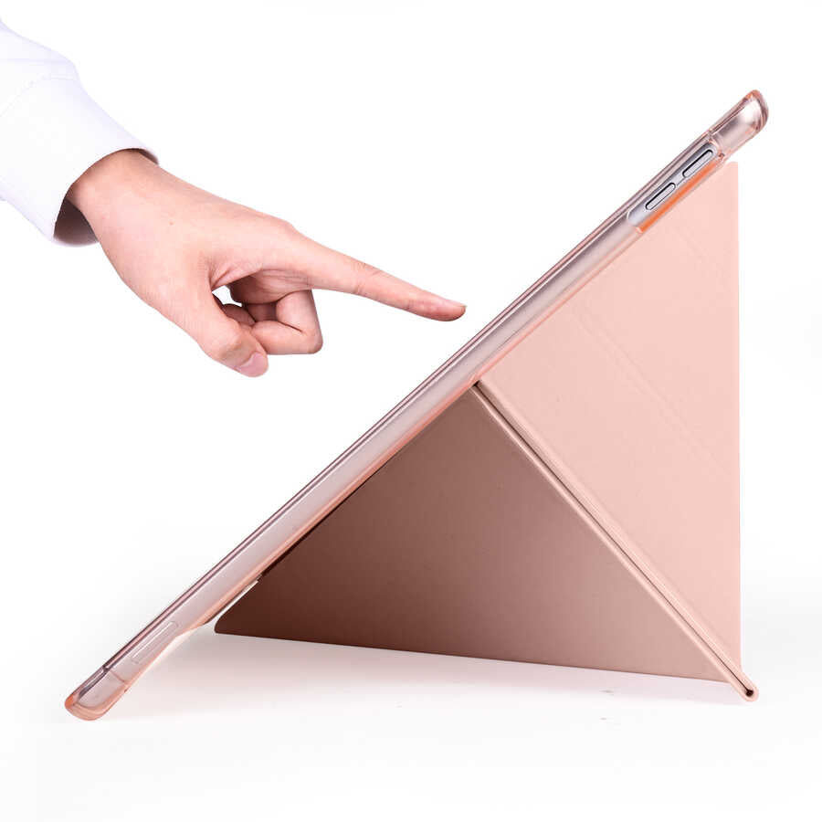 Apple iPad Pro 10.5 (7.Nesil) Kılıf Zore Tri Folding Kalem Bölmeli Standlı Kılıf Mavi