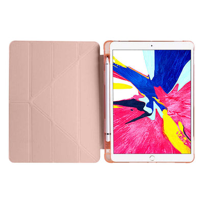 Apple iPad Pro 10.5 (7.Nesil) Kılıf Zore Tri Folding Kalem Bölmeli Standlı Kılıf Lila