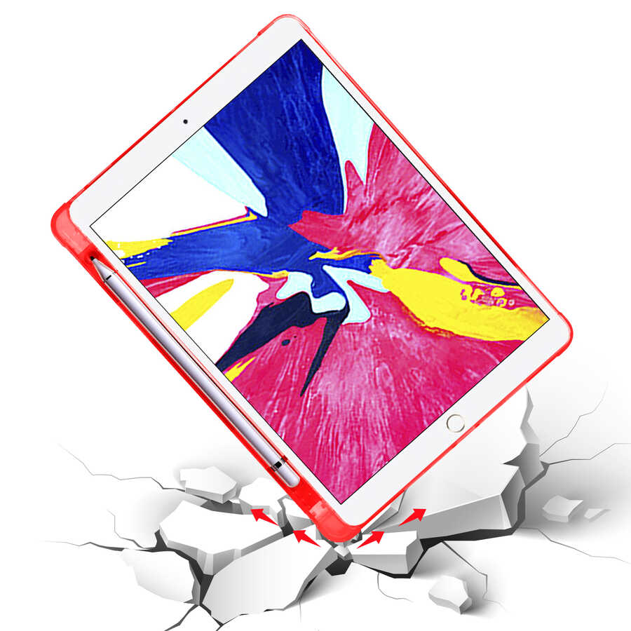 Apple iPad Pro 10.5 (7.Nesil) Kılıf Zore Tri Folding Kalem Bölmeli Standlı Kılıf