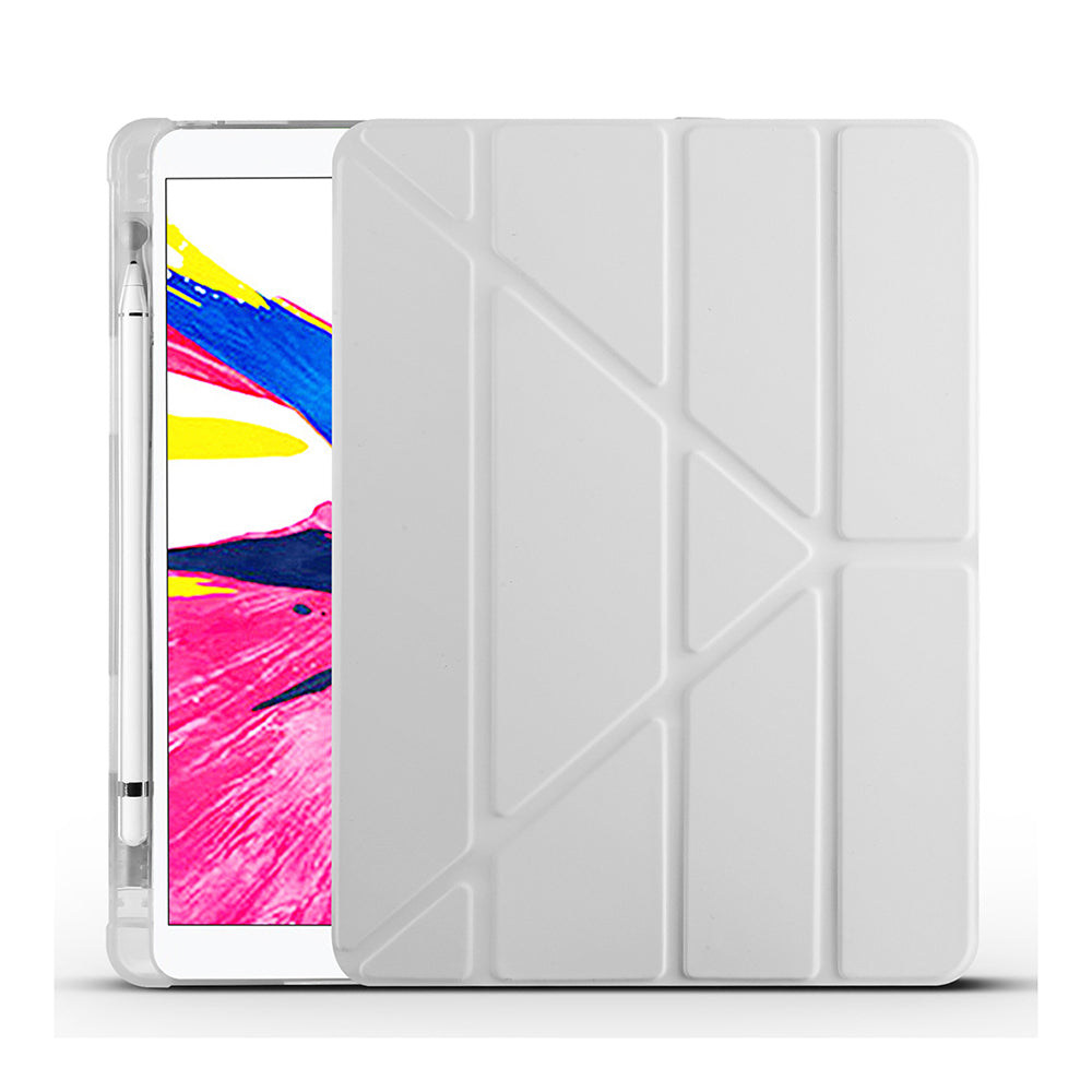 Apple iPad Pro 10.5 (7.Nesil) Kılıf Zore Tri Folding Kalem Bölmeli Standlı Kılıf Lacivert