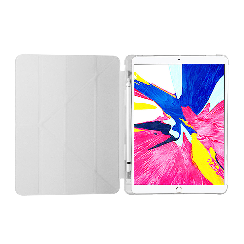 Apple iPad Pro 10.5 (7.Nesil) Kılıf Zore Tri Folding Kalem Bölmeli Standlı Kılıf Siyah